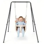 HyperMotion Baby-Schaukel mit Sicherheitsgurt - Kleinkindschaukel f&uuml;r Haus und