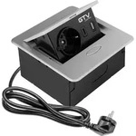 GTV - M&ouml;belsteckdose AVARO, 1x Schuko Steckdose, USB A+C, Kabell&auml;nge 1,5m, Farbe