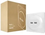 Fibaro Walli N Steckdose mit 2x USB-Anschl&uuml;ssen, Wei&szlig; - Wei&szlig;
