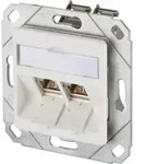 BTR NETCOM Anschlussdose, Cat.6A 2xRJ45,Upk,rws TN E-DATmod-2Upk-rws