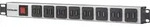 Intellinet 164580 - 1U - Aluminium - Blau - Grau - Typ F - 2 m - 240 V