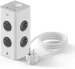 Ewent 2xusb A/c-steckdosenleiste 8 Steckdosen Mit Schalter 1.5 M Silber One Size / EU