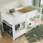 STILVORA Kinderbett 90x200 Jugendbett mit Lattenrost und zwei Brettern...
