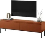 Selsey BEMMI - TV-Lowboard, Ziegelrot mit Metallbeinen, 150 cm - Rot