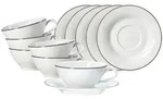 Ritzenhoff & Breker Ostfriese Teetasse mit Untertasse 100 ml 6er Set - Grau
