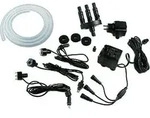 Springbrunnenpumpe 800 l/h Komplett Set mit 3x LED Beleuchtung in Kalt-Wei&szlig;