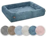 SABRO KUDDE Orthop&auml;disches Hundebett &ndash; Hochwertiger Cordbezug &ndash; Waschbar &