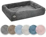 SABRO KUDDE Orthop&auml;disches Hundebett &ndash; Hochwertiger Cordbezug &ndash; Waschbar &