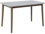 BELIANI Esstisch Braun Grau 77 x 118 cm MDF Tischplatte Holz Gestell Lackiert