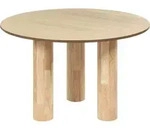 BELIANI Esstisch Helle Esche MDF-Platte ⌀ 120 cm f&uuml;r 4 Personen Rund mit