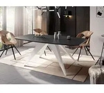 Ausziehbarer Esstisch im Loft-Stil - Industrieller Tisch mit Wei&szlig;en...