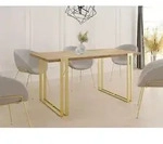 Ausziehbarer Esstisch - Gro&szlig;er Tisch im Loft-Stil mit Golden Metallbeinen 140...