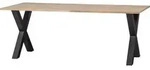 WOOOD Tablo Esstisch aus Eichenholz, X-Tischbein, Braun, 220 x 90 cm -...