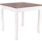 CLP Esstisch Lindon 80x80 cm Shabby Chic eckige Tischplatte aus massivem...