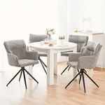 Homestyle4u Esstisch rund &Oslash; 106 cm Wei&szlig; Esszimmertisch Holztisch K&uuml;chentisch...