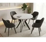 Runder Tisch f&uuml;r das Esszimmer - 100 oder 120 cm Durchmesser - Ausziehbarer...
