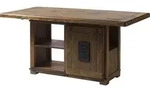 MASSIVMOEBEL24 Esstisch Mango 180x90x76 braun lackiert RAILWAY - Braun