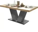 Esstisch ausziehbar Elena 180x90x76 Graphit/Asteiche 13991-180