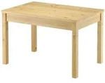 Tisch 75 x 120 Esstisch K&uuml;chentisch Massivholz 90.70-51B - Braun