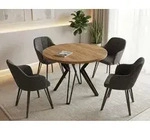 Runder Tisch f&uuml;r das Esszimmer - 100 oder 120 cm Durchmesser - Ausziehbarer...