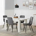 Homestyle4u Esstisch ausziehbar Weiss Esszimmertisch Holztisch 120x80 cm - Wei&szlig;