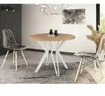 Runder Tisch f&uuml;r das Esszimmer - 100 oder 120 cm Durchmesser - Ausziehbarer...