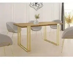 Ausziehbarer Esstisch - Gro&szlig;er Tisch im Loft-Stil mit Golden Metallbeinen 140...