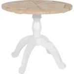CLP Esstisch Roswell &Oslash; 90 cm Shabby Chic runde Tischplatte aus massivem...