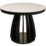 Selsey Diciffy &ndash; Ausziehbarer Esstisch Greige mit schwarzem Gestell 100&ndash;140x100