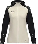 Jako Kapuzenjacke Sonic Damen - off white/schwarz, Gr&ouml;&szlig;e:34/36 - Wei&szlig;