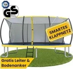 Zero Gravity Trampolin 457x305 cm inkl. Leiter & 4 Bodenanker / Schneller Auf-...