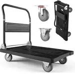 VEVOR Plattformwagen Klappbar 454 kg, Transportwagen mit Lenkrolle, Handwagen...