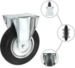 vidaXL 8 Stk. Bockrollen 200 mm - Schwarz