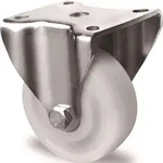 Tecwerk Schwerlast-Bockrolle Kunststoff Platte L100xB88 mm Farbe Rolle wei&szlig; - 1 Stk.