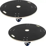 ECD Germany 2er Set Transportroller rund, &Oslash; 87x14,5 cm, mit Siebdruckplatte...
