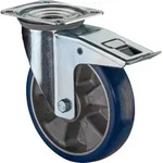 Lenkrolle Rad- 125 mm Tragfhigkeit 300 kg mit Feststeller Polyurethan 138x109mm...