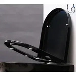 BERNSTEIN Duroplast WC-Sitz U1002 in Schwarz mit Softclose-Absenkautomatik und
