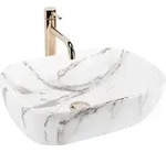 Rea Aufsatzwaschbecken Belinda Aiax Shiny Oval White - Wei&szlig;