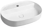 Isvea INFINITY OVAL Aufsatzwaschbecken, 60x40cm, wei&szlig;