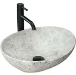 Rea Aufsatzwaschbecken Sofia Light Stone Oval Grey - Grau