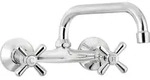 Wall-mounted washbasin mixer