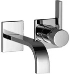 Dornb WT-Wand-Einhandbatt. MEM o Ablaufgarnitur Ausladung 177mm chrom - Silber