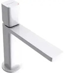 Mai & Mai Armatur Waschtischarmatur eckiges Design Badarmatur Wei&szlig; 19,6cm hoch