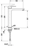 DURAVIT DC1043002046 D-Code Einhebel-Waschtischmischer XL - Schwarz