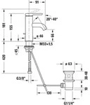 DURAVIT C11013001046 C.1 Einhebel-Waschtischmischer S - Schwarz