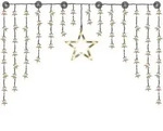 HI Lichtervorhang Sterne Fairy 90 LEDs - Transparent
