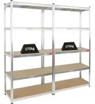 Mega Deal 2x Kellerregal GORILLA | HxBxT 200x100x50cm | Fachlast 175kg | Verzinkt 