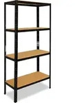 shelfplaza&reg; BLACK 200x70x40cm Schwerlastregal schwarz / Metallregal schwarz 4...