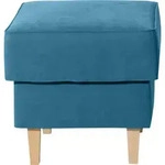 Max Winzer Hocker Lorris - Velourstoff petrol - Ma&szlig;e: 53 x 53 x 45 cm - Petrol