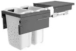 Hailo W&auml;schesammler 3270851 Laundry Carrier 50 LC Slide SC 66 Liter - Wei&szlig;/Hellblau